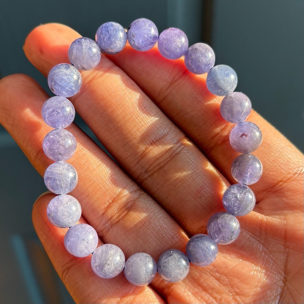 High Grade Tanzanite Crystal Bracelet 9.2mm